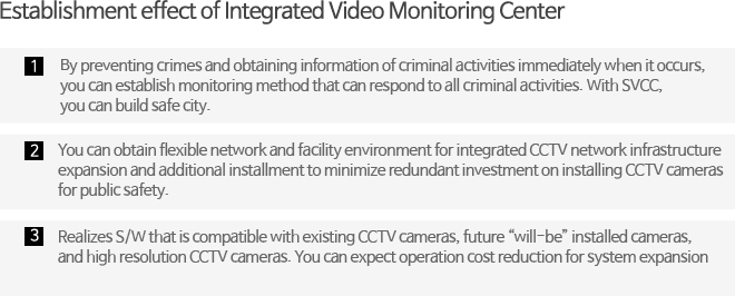 Establishment effect of Integrated Video Monitoring Center